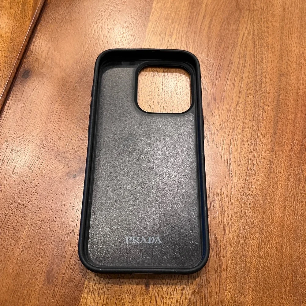 PRADA leather cover for iPhone 15 Pro